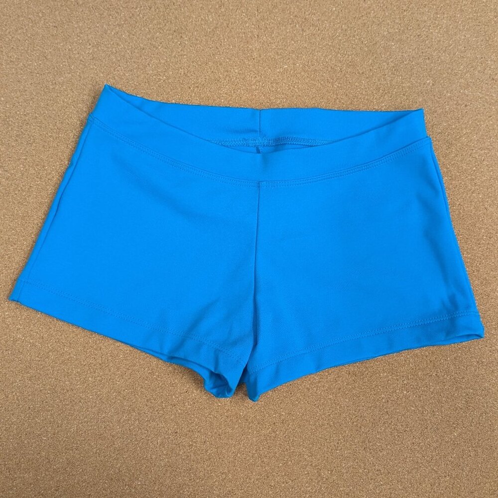 Capezio Women's Low Rise Boy Shorts in Turquoise